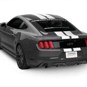 SEC10 LEMANS STRIPES; WHITE; 8-INCH (15-23 MUSTANG)